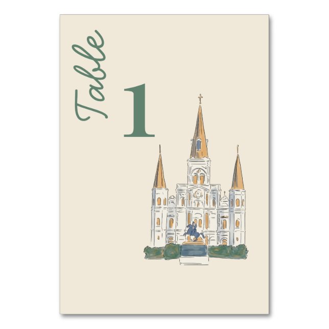 New Orleans  Watercolor double sided  Bordsnummer (Framsidan)