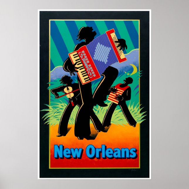 New Orleans, Zydeco-affisch Poster (Framsidan)