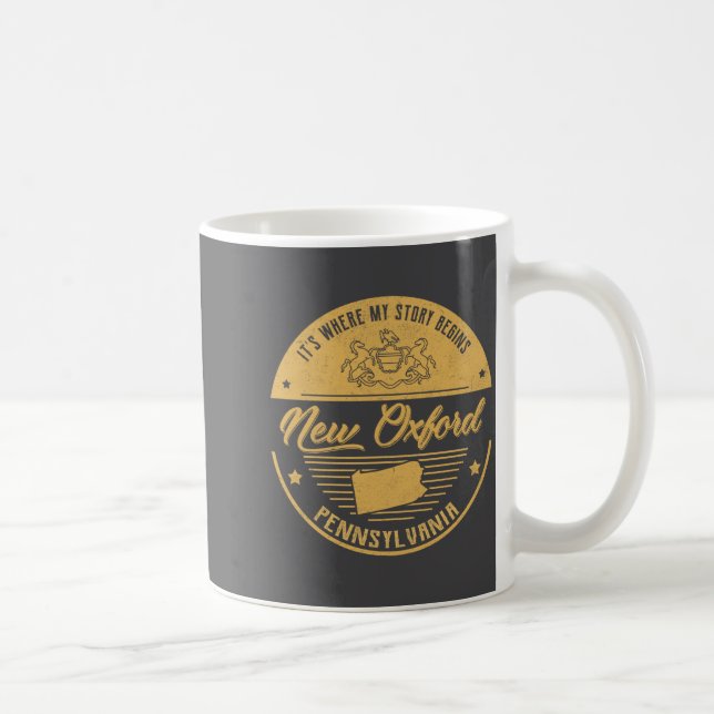 New Oxford Pennsylvania Det är där min berättelse  Kaffemugg (Höger)