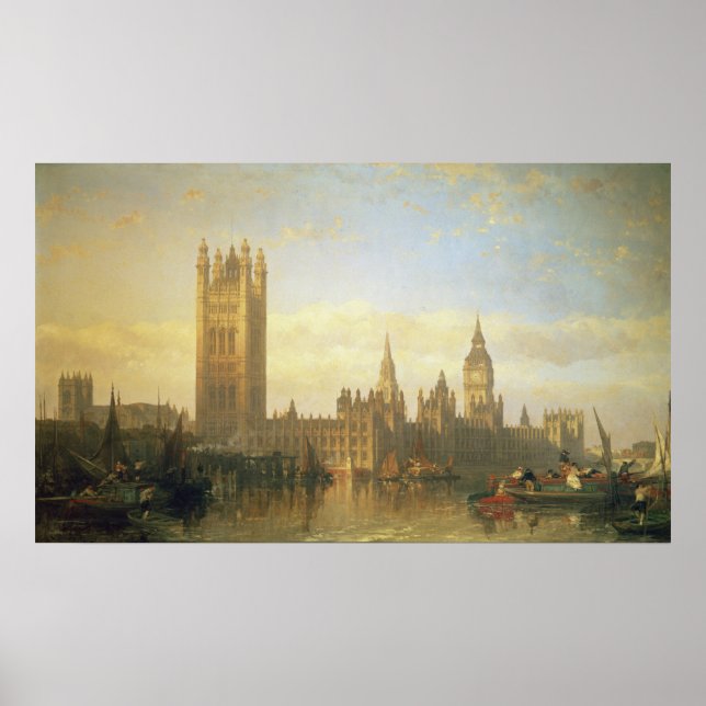 New Palace of Westminster från Thames Poster (Framsidan)