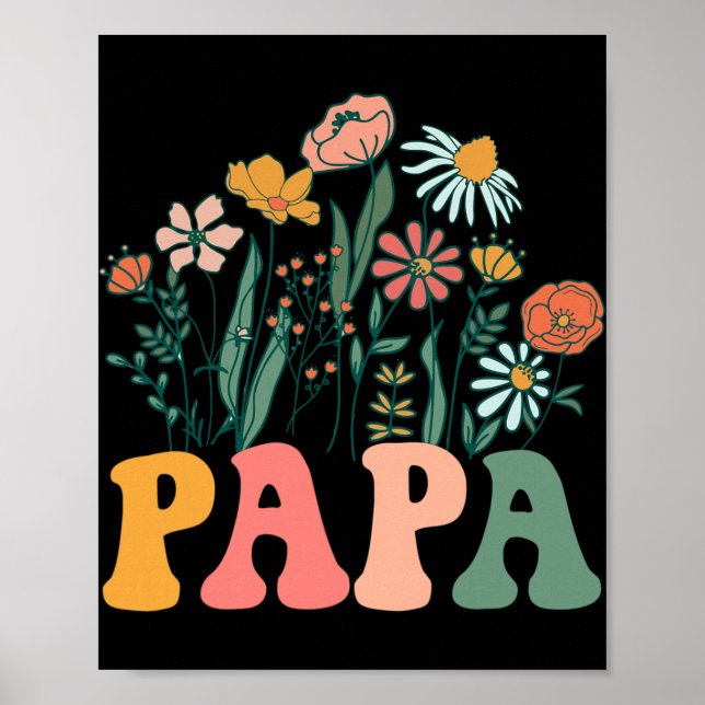 New Papa Wildflower First Birthday &amp; Baby Show Poster (Framsidan)