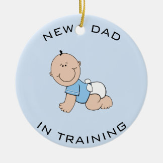 New Pappa Boy Julgransprydnad Keramik