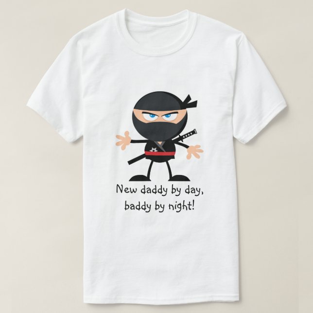 New pappa by Day Baddy by night T-shirt (Design framsida)