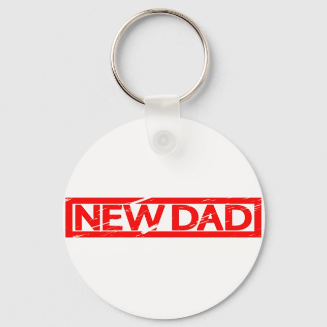 New Pappa Frimärke Nyckelring (Framsida)