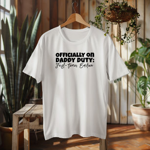 New pappa Gift Ironic Slogan Black brev T Shirt