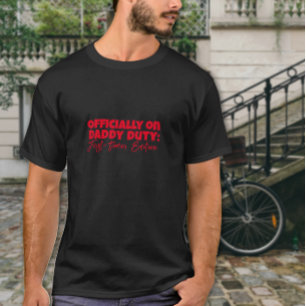 New pappa Gift Ironic Slogan red brev T Shirt