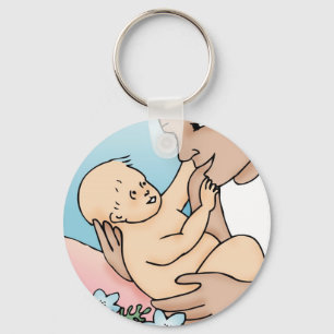 New pappa och Baby Nyckelring