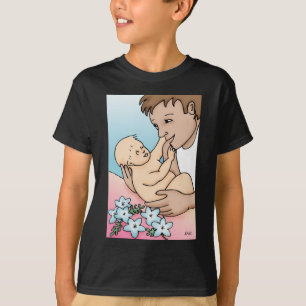 New pappa och Baby Tee Shirt