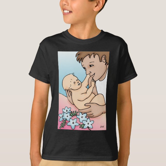 New pappa och Baby Tee Shirt (Framsida)