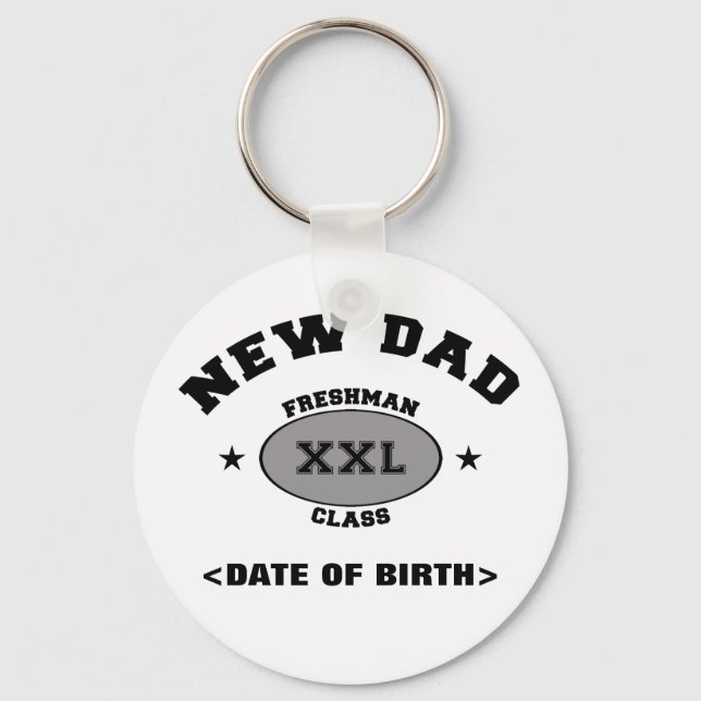 New Pappa Personlig Gift XXL Nyckelring (Framsida)