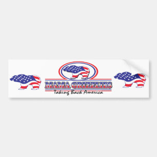 NEW-Patriotic-Grizzly Bildekal