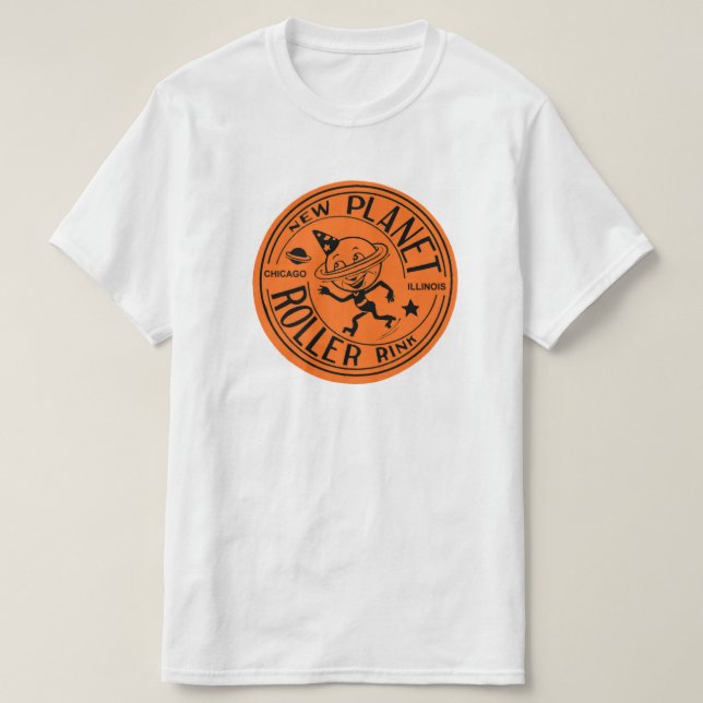 New Planet Roller Rink, Chicago, IL T Shirt (Design framsida)