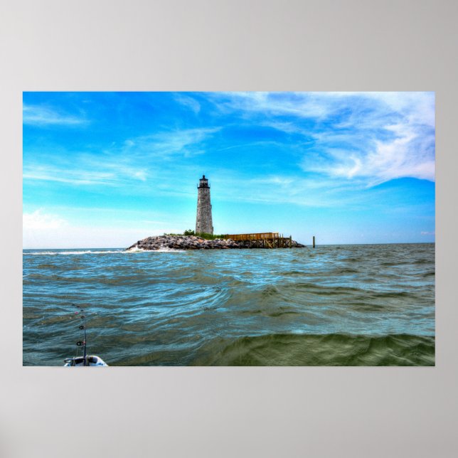 New Point Comfort Lighthouse - Mobjack Bay Poster (Framsidan)