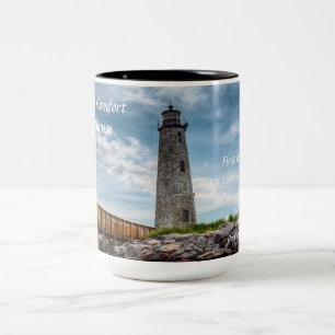 New Point Comfort Lighthouse - Mobjack Bay Två-Tonad Mugg