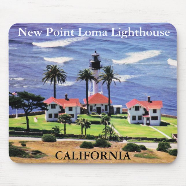 New Point Loma Lighthouse, California Mousepad Musmatta (Framsidan)