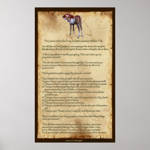 New Pony Lesson: Native American Wisdom Poster