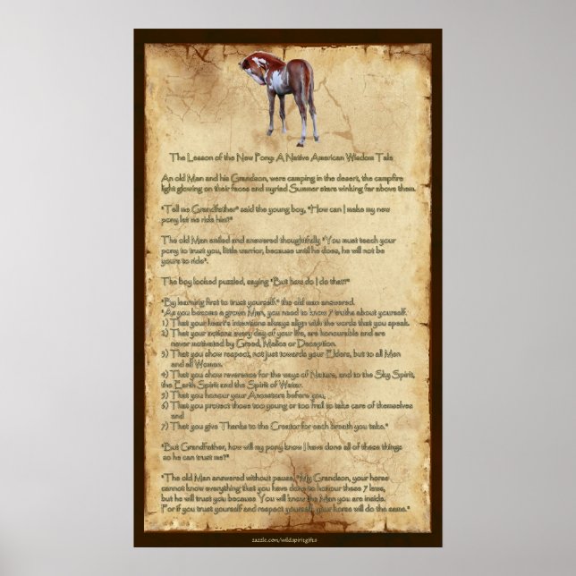 New Pony Lesson: Native American Wisdom Poster (Framsidan)