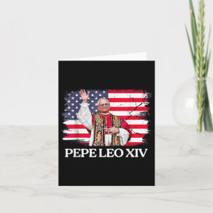 New Pope Leo Xiv Robert American Flagga Kort