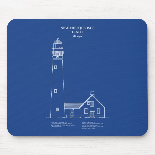 New Presque Isle Lighthouse - Michigan - AD Musmatta (Framsidan)