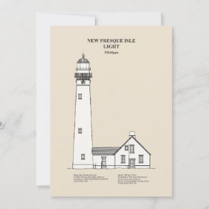 New Presque Isle Lighthouse - Michigan - SBD Tack Kort