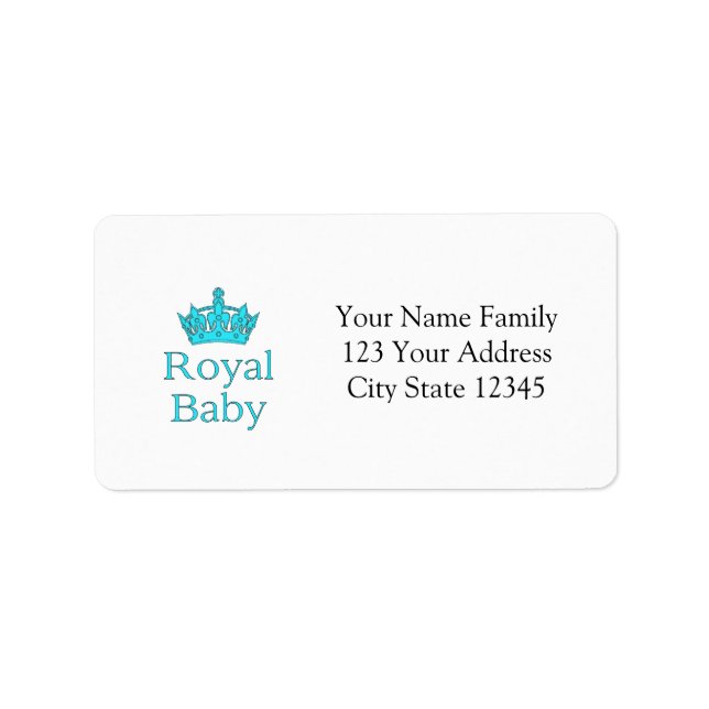 New Prince - ett royal baby! Adressetikett (Framsidan)