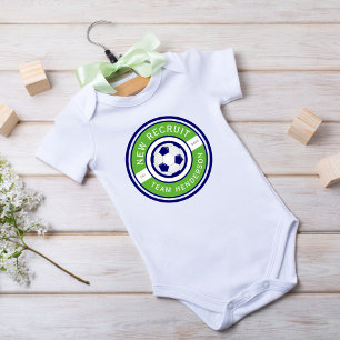 "New Recruit" Anpassningsbar namn grönt fotboll lo T Shirt