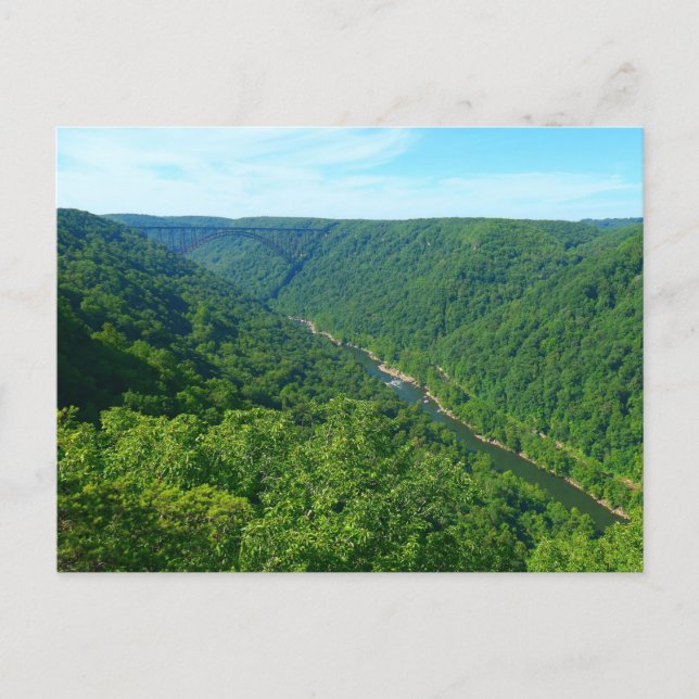 New River Gorge Bridge I Vykort (Framsida)