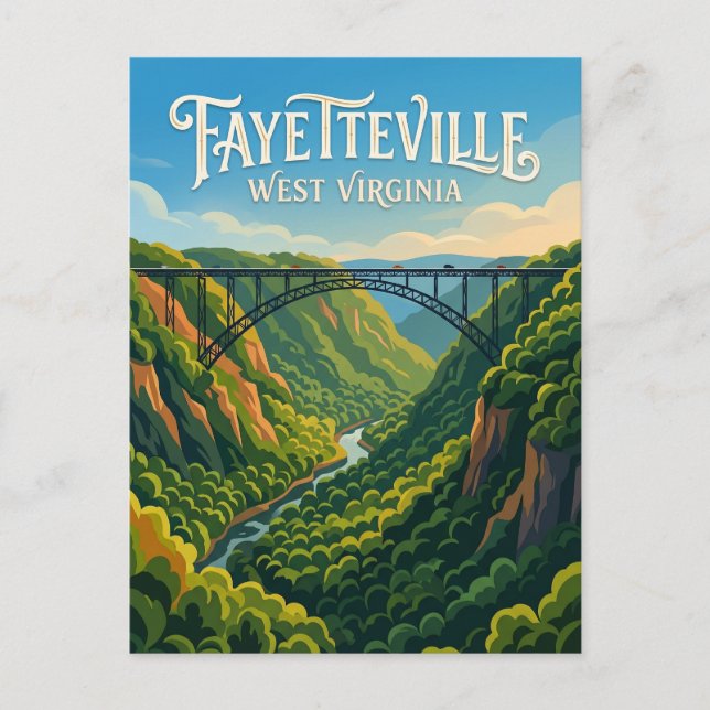 New River Gorge Bridge USA Vykort (Framsida)