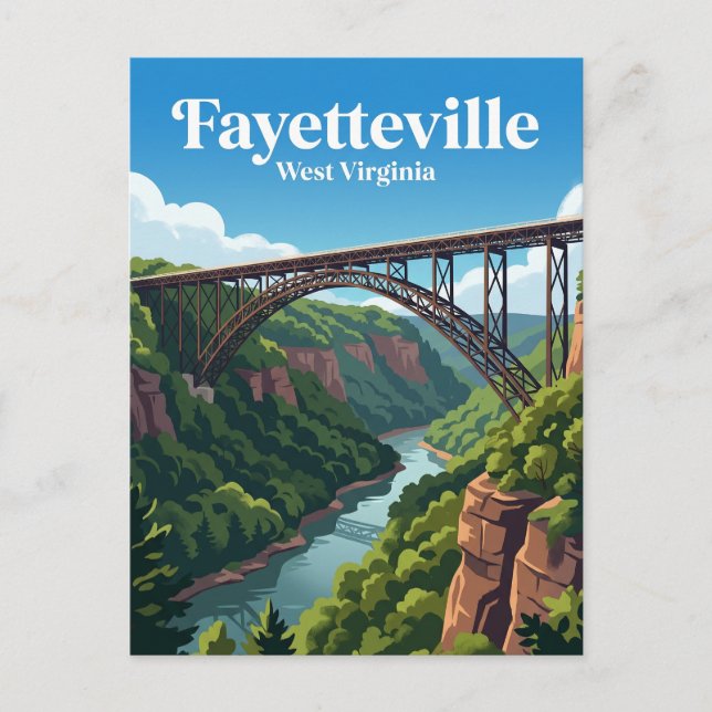 New River Gorge Bridge USA Vykort (Framsida)