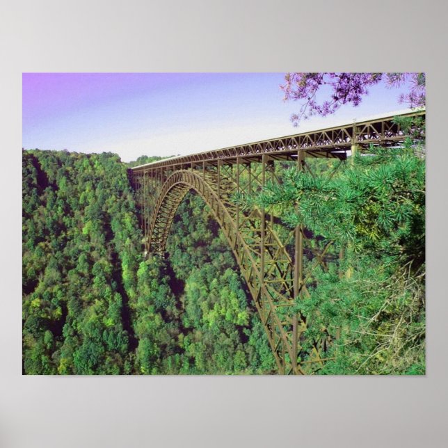 New River Gorge Bridge - Väster Virginia Poster (Framsidan)