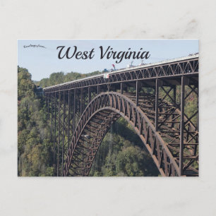 New River Gorge Bridge Väster Virginia Vykort