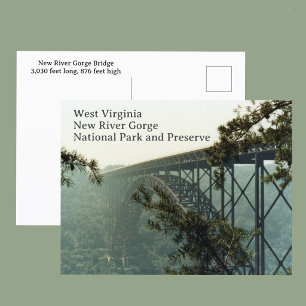 New River Gorge Bridge West Virginia Foto Vykort