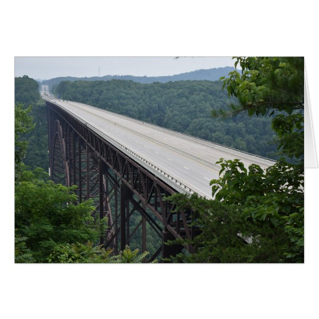 New River Gorge Bridge, WV, USA Hälsningskort (Framsidan Horizontal)