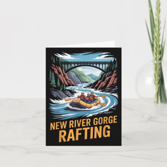 New River Gorge Flodrafting Whitewater Kajak Utomh Kort (Framsida)