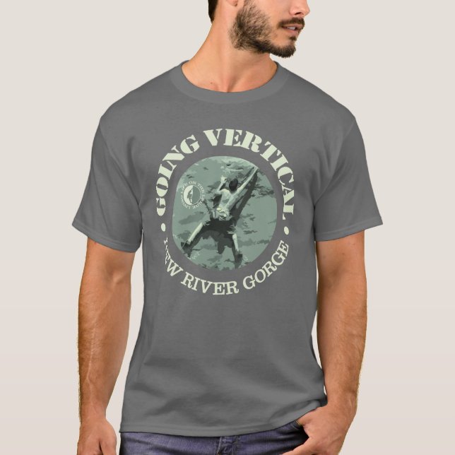 New River Gorge (Going Lodrät) Tee Shirt (Framsida)