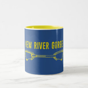 New River Gorge-klätterkvickdraw Två-Tonad Mugg