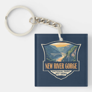 New River Gorge National Park Illustration Retro