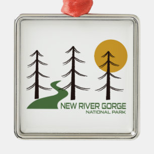 New River Gorge National Park Trail Julgransprydnad Metall