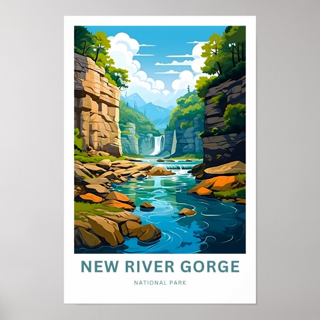 New River Gorge National Park Travel Poster (Framsidan)