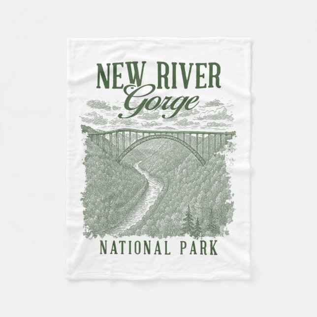 New River Gorge National Park Traveling Natature E Fleecefilt (Framsidan)