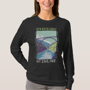 New River Gorge nationalpark Bridge Distress Vi T Shirt