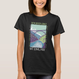 New River Gorge nationalpark Bridge Distress Vi T Shirt