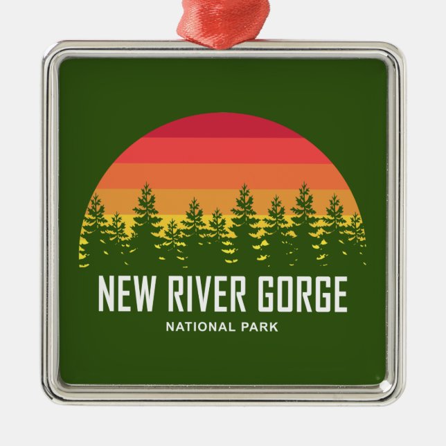 New River Gorge nationalpark Julgransprydnad Metall (Framsidan)
