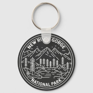 New River Gorge nationalpark Monoline Nyckelring