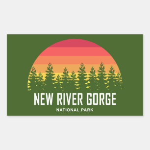 New River Gorge nationalpark Rektangulärt Klistermärke