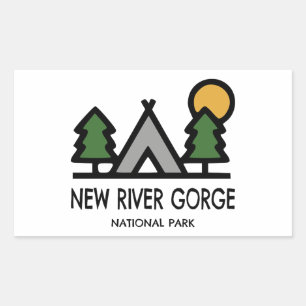 New River Gorge nationalpark Rektangulärt Klistermärke