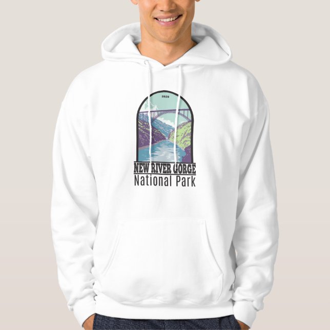 New River Gorge nationalpark Väster Virginia Bridg Hoodie (Framsida)