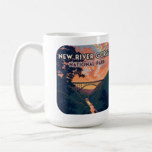 New River Gorge nationalpark Väster Virginia Bridg Kaffemugg