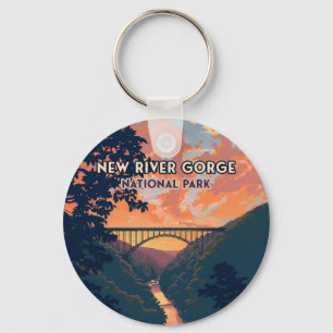 New River Gorge nationalpark Väster Virginia Bridg Nyckelring