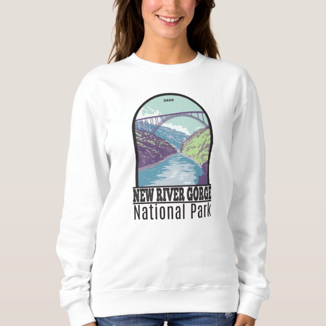 New River Gorge nationalpark Väster Virginia Bridg T Shirt (Framsida)